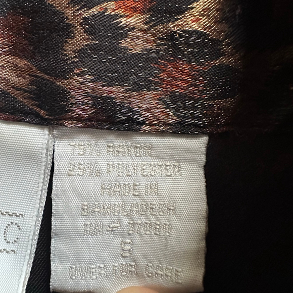 Women's Studio C Leopard Print Sleeveless Button Down Shirt S Brown Black - Picture 5 of 13